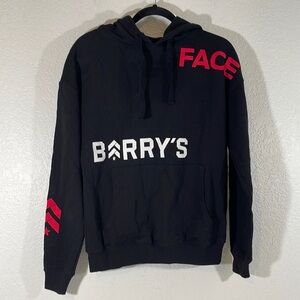 BARRY'S BOOTCAMP Face Yourself Challenge Black Hoodie CrossFit Running XS Womens